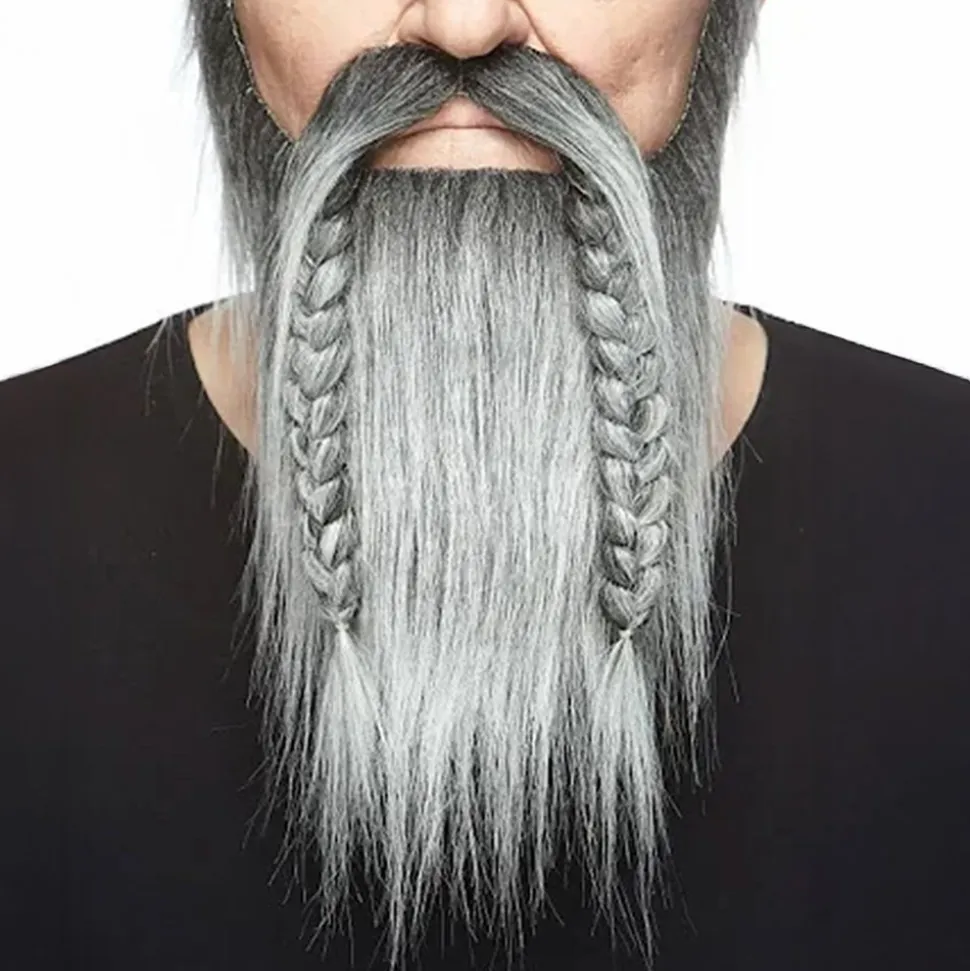 Viking Bart med Skjegg Svart/Hvit