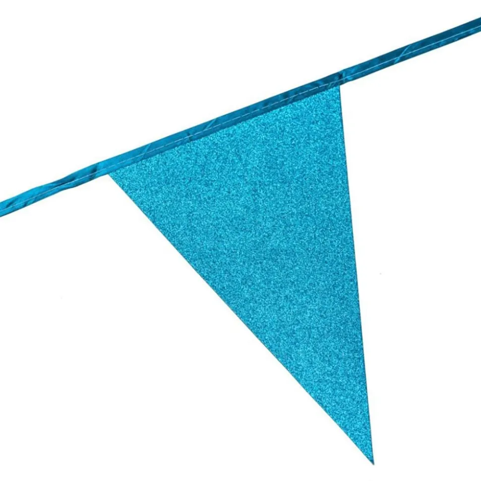 Vimpelgirlander Babyblå Glitter