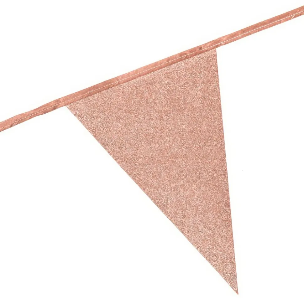 Vimpelgirlander Glitter Roségull