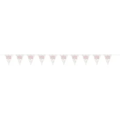 Vimpelgirlander Happy Birthday Roségull