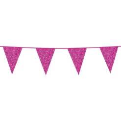 Vimpelgirlander Hot Pink Glitter