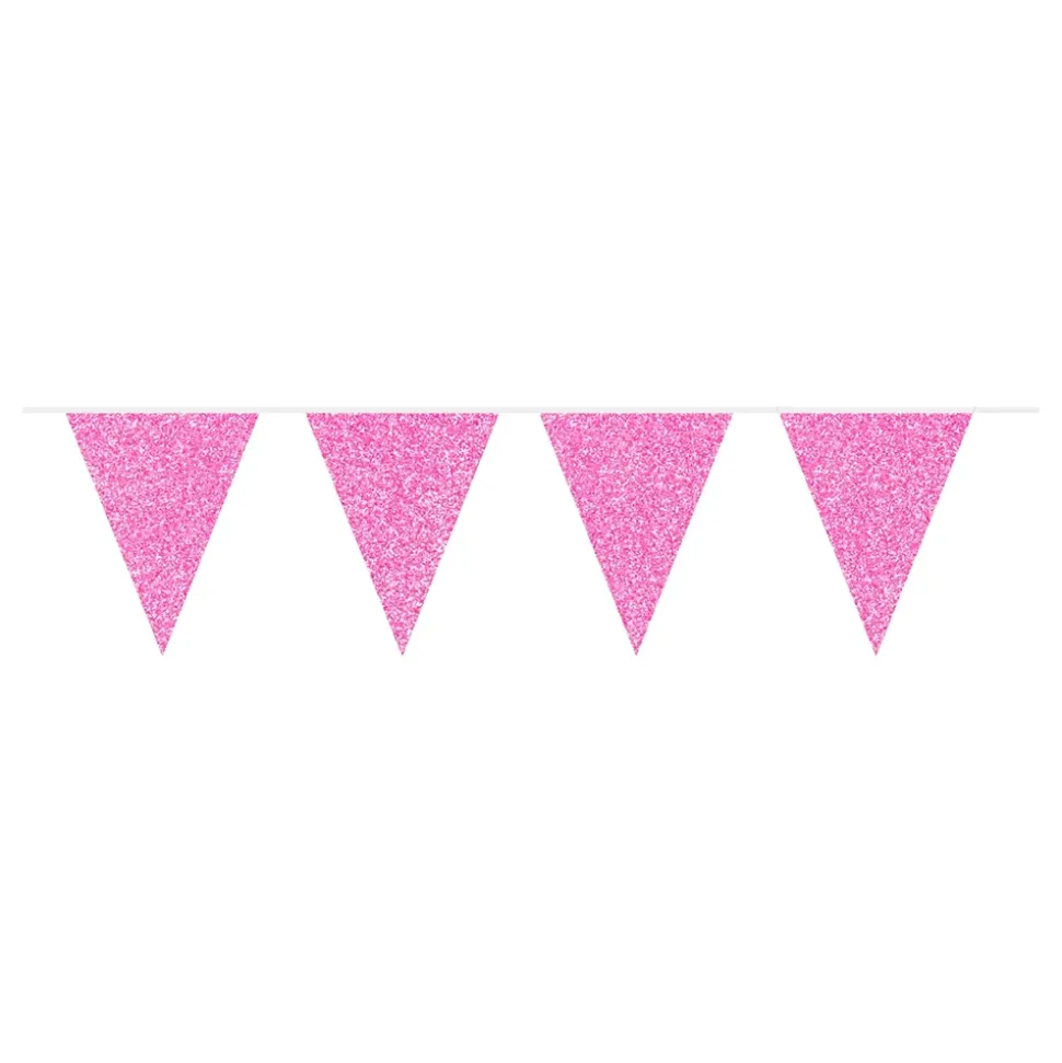 Vimpelgirlander Magenta Glitrende