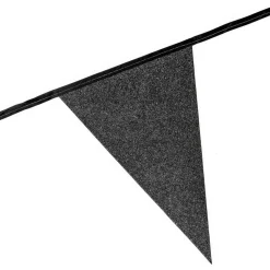 Vimpelgirlander Svart Glitter