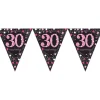 Vimpelgirlander 30 Svart/Rosa Glitter