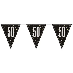 Vimpelgirlander 50 Svart/Sølv