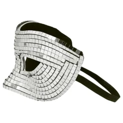 Øyemaske Disco Sølv