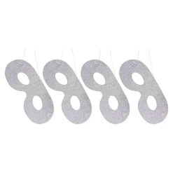 Øyemaske Sølv Glitter